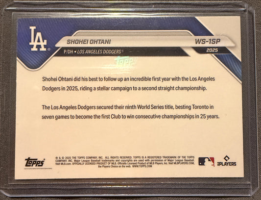 Shohei Ohtani (Image Variation SP) 2025 Topps Now #WS-1SP Dodgers World Series
