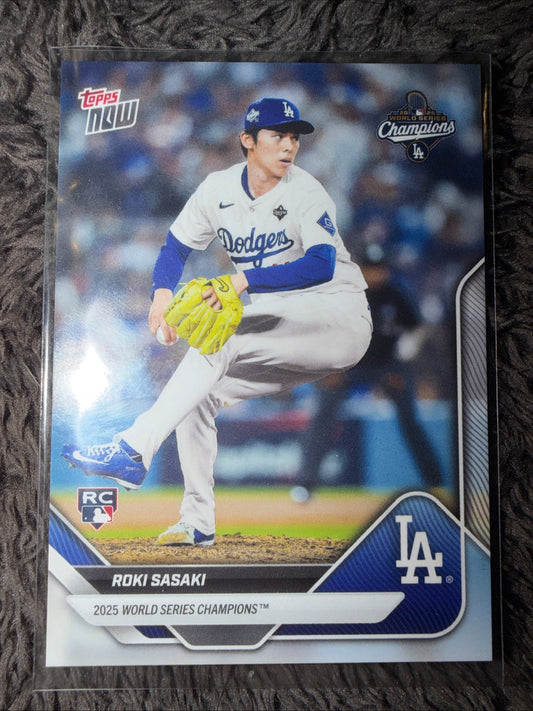 Roki Sasaki (RC) 2025 Topps Now - World Series Card #WS-14